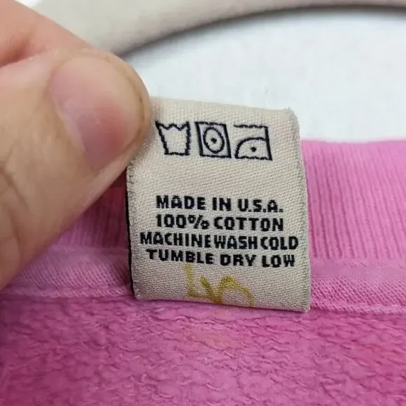 Sporty & Rich Pink & White Tie Dye Long Sleeve Sweatshirt - Picture 7 of 7